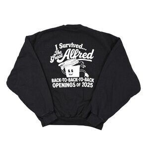 Alfred I Survived Opening Crewneck in Black